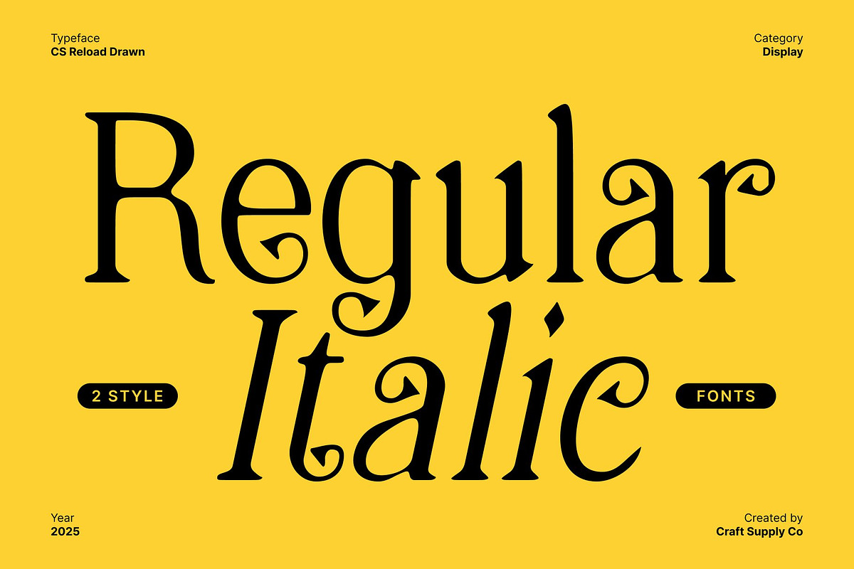 CS Reload Drawn, a Serif Font by Craft Supply Co. (Photo 3 of 8)