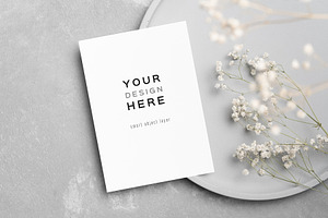 Wedding invitation card mockup