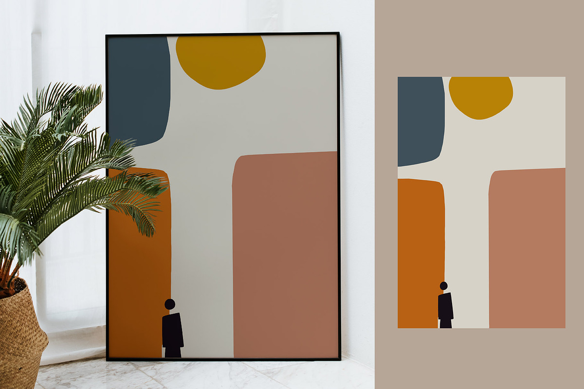 Geometric Abstract Mid Century Art, a Poster Template by Vibrand Studio (Photo 10 of 11)