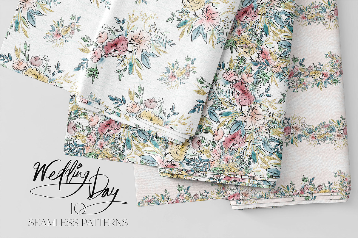 Wedding Day Papers Luxury Patterns, a Pattern Graphic by KaramfilaS (Photo 2 of 16)