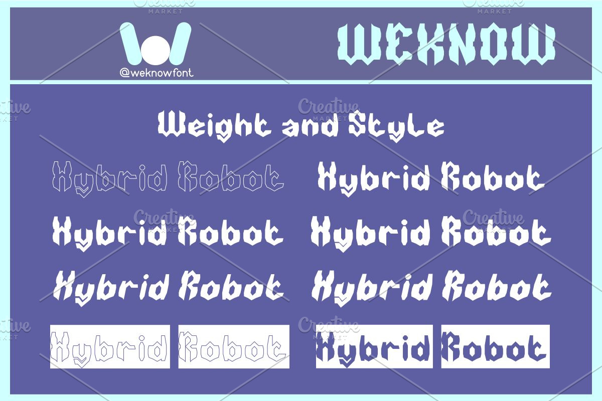 Hybrid Robot font, a Font by weknow (Photo 7 of 8)