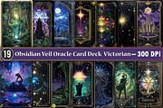 Obsidian Veil Oracle _ Card Tarot, an Illustration by SinaCreation (Thumbnail 1 of 5)