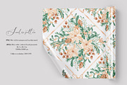 Christmas Botanical Grid Pattern, a Pattern Graphic by SirenaArt (Thumbnail 2 of 20)