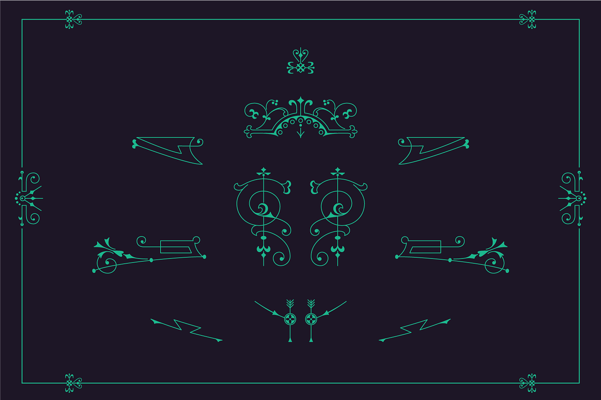Decorative Vector Ornaments 2, a Decorative Illustration by digiful (Photo 2 of 5)