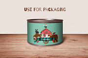 Animal Farm Watercolor Patterns, a Pattern Graphic by watercolor kamill (Thumbnail 11 of 12)
