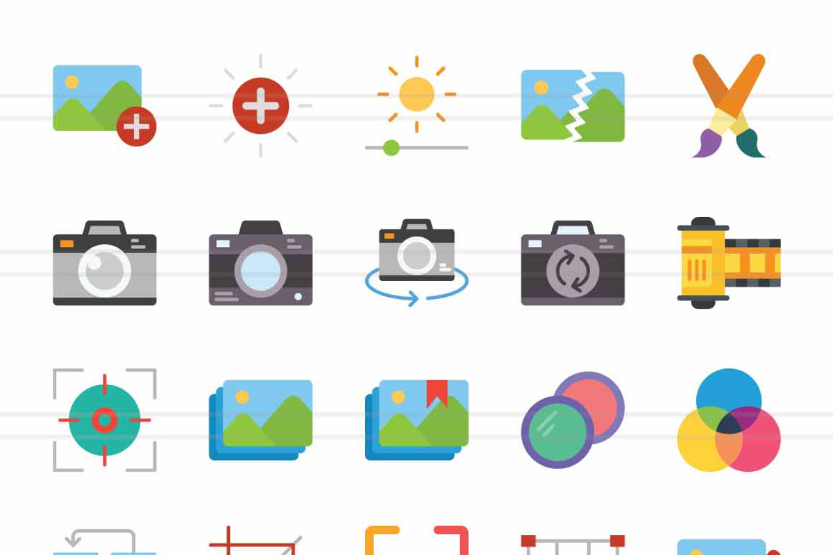 50 Picture Editing Flat Multicolor, an Icon by IconBunny (Photo 2 of 2)