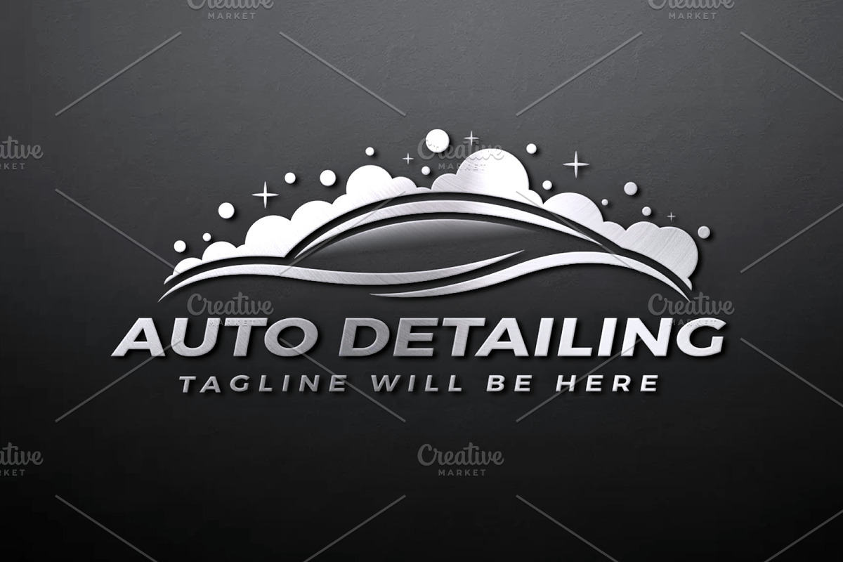 Auto Detailing Logo, Car Wash Logo, a Branding & Logo Template by Nahid Hasan Nilim (Photo 4 of 6)