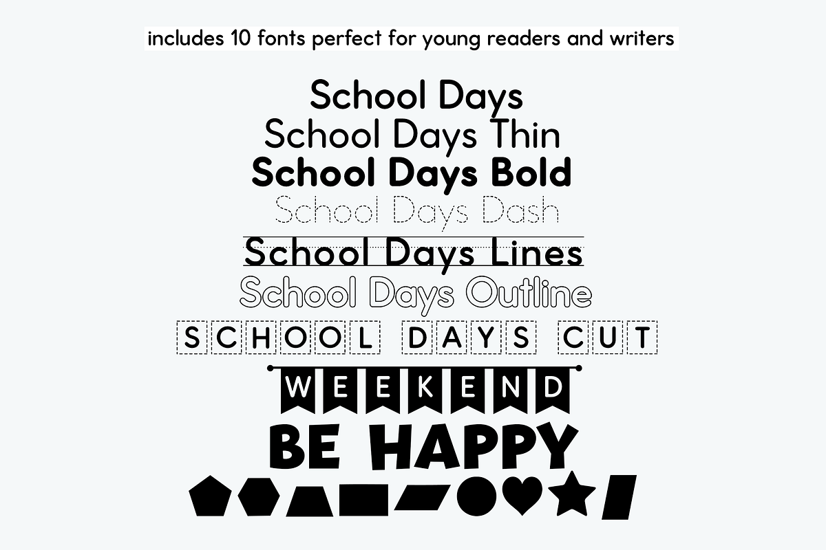 School Font Bundle | 10 Fonts, a Font by KA Designs (Photo 2 of 22)