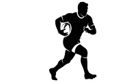 Rugby Player Silhouette Pack, an Illustration by Amazin_art (Thumbnail 17 of 31)