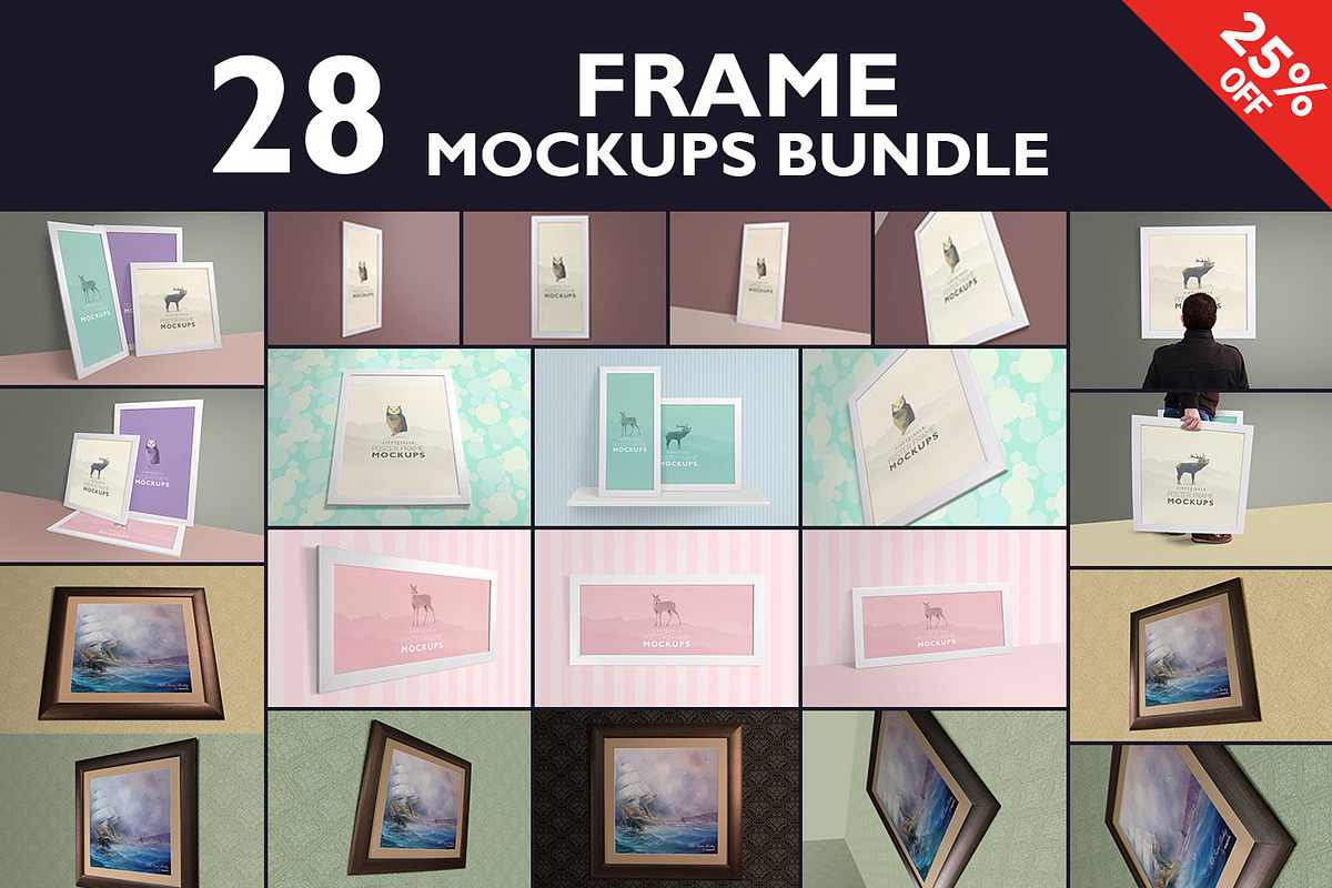 Photo & Poster Frame Mockup Bundle, a Print Template by ZippyPixels (Photo 1 of 4)