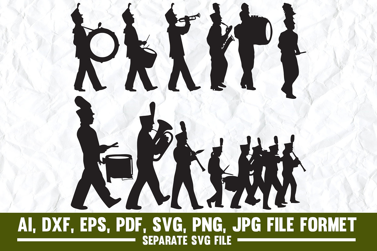 Marching Band,band,music,marching, an Object Graphic by VectorArtPrintableDesign
