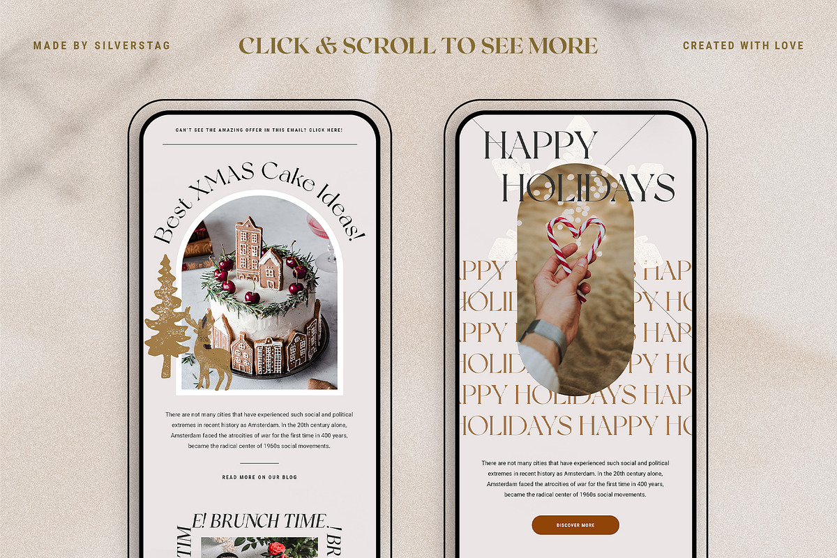 Christmas Newsletter Templates Pack, an Email Template by SilverStag Type Foundry (Photo 12 of 17)