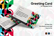 Language Course Greeting Card, a Card Template by Esensifiksi.studio (Thumbnail 1 of 3)