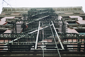 New york city fire escapes containing buildings, new york, and city