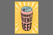 Summer Beer retro vector poster set, a Food Illustration by PoPaShop (Thumbnail 4 of 12)