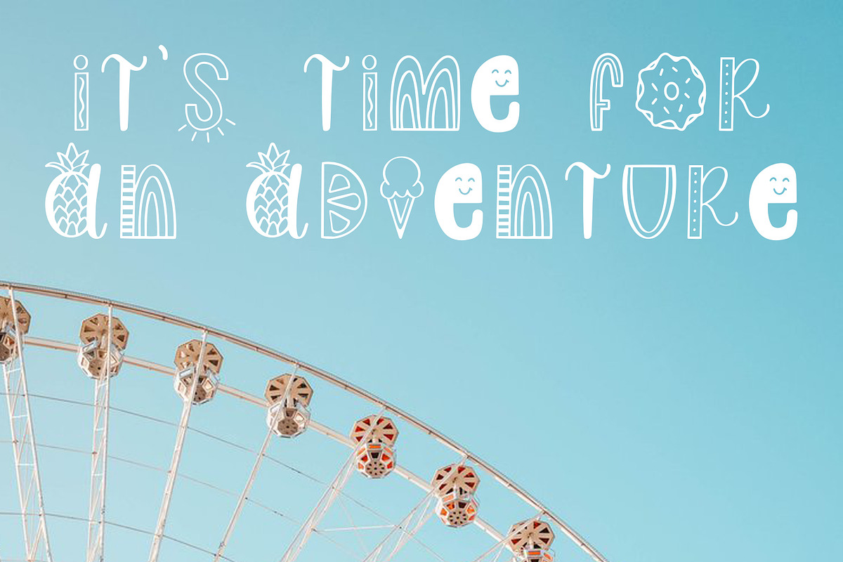 Slice of Summer, Doodle Font preview 5