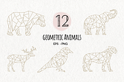 Geometric Animals EPS & PNG, an Animal Illustration by Pixejoo (Thumbnail 1 of 3)