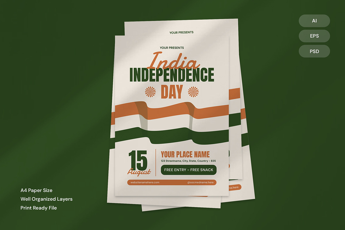 India Independence Day - Flyer preview 3