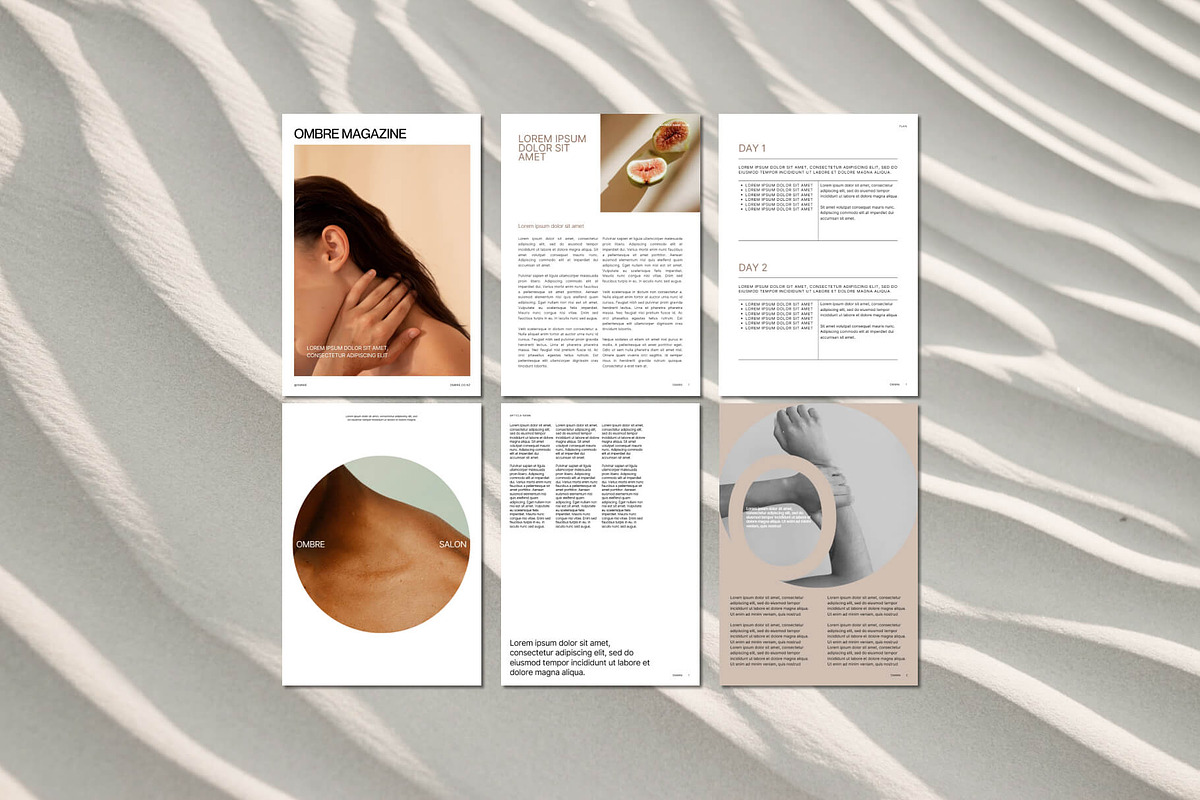 Ombre Beauty Magazine Template, a Magazine Template by Gem Media (Photo 3 of 4)