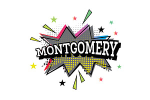 Montgomery Comic Text In Pop Art Sty