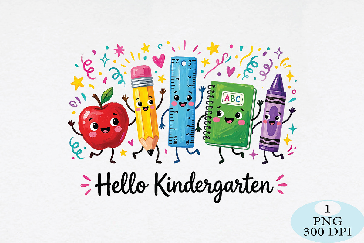 Hello Kindergarten PNG, a Seasonal Illustration by Daily.Designs (Photo 1 of 5)