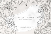 Line Art Peonies Illustrations, a Decorative Illustration by La Petite Line Art (Thumbnail 1 of 11)