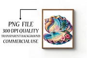 Beach Paradise Inside Seashell PNG, an Illustration by Libby Wishes (Thumbnail 4 of 6)