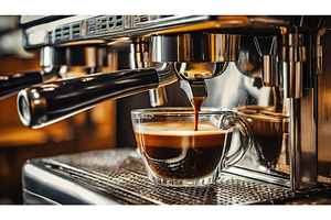 A close-up of an espresso machine, a Food & Drink Photo by Igor Tichonow