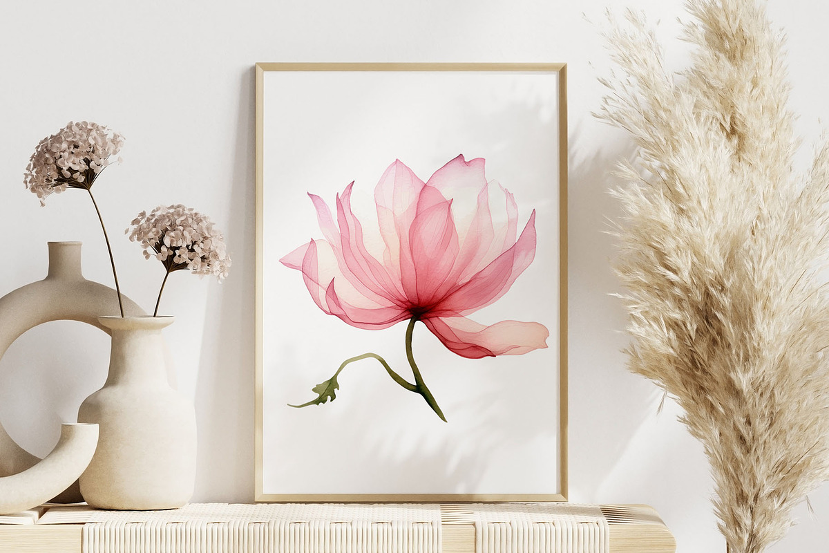 Watercolor Translucent Flower Vector, a Pattern Graphic by Deckar_art (Photo 4 of 5)