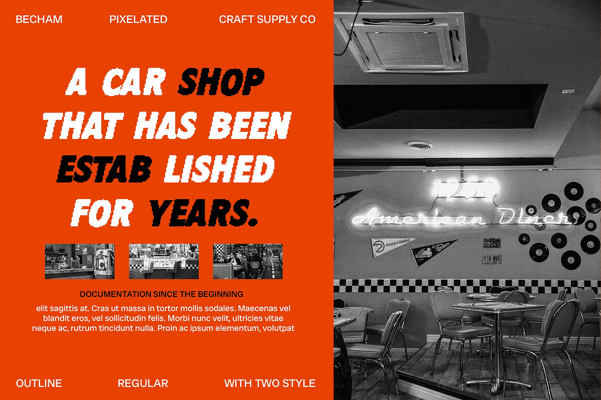 Becham Pixel, a Sans Serif Font by Craft Supply Co. (Photo 5 of 8)