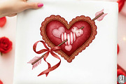 Latch Hook Yarn Valentine Heart PNG, an Illustration by Designking (Thumbnail 1 of 6)