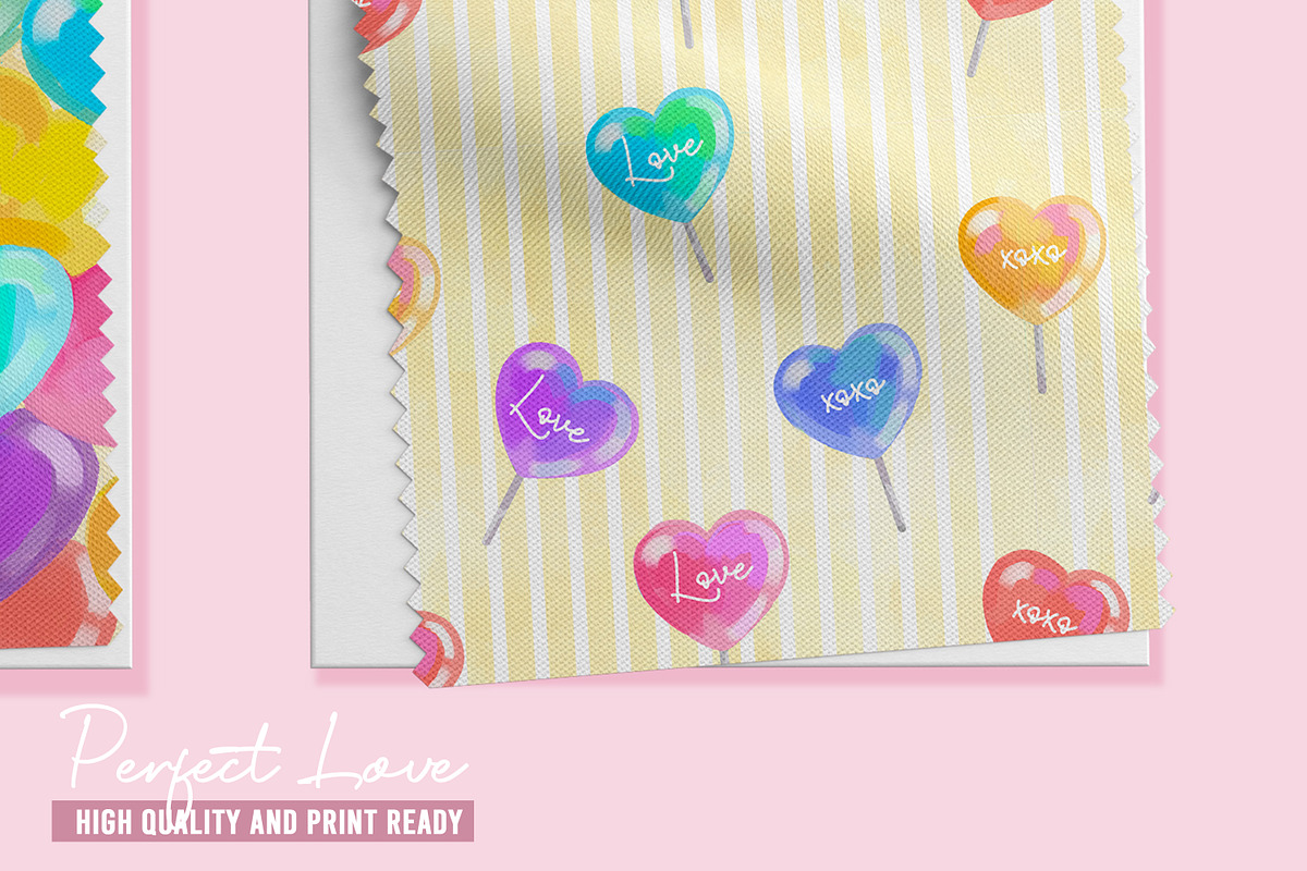 Colourful Heart Seamless Pattern, a Pattern Graphic by Waterystrokes (Photo 4 of 6)