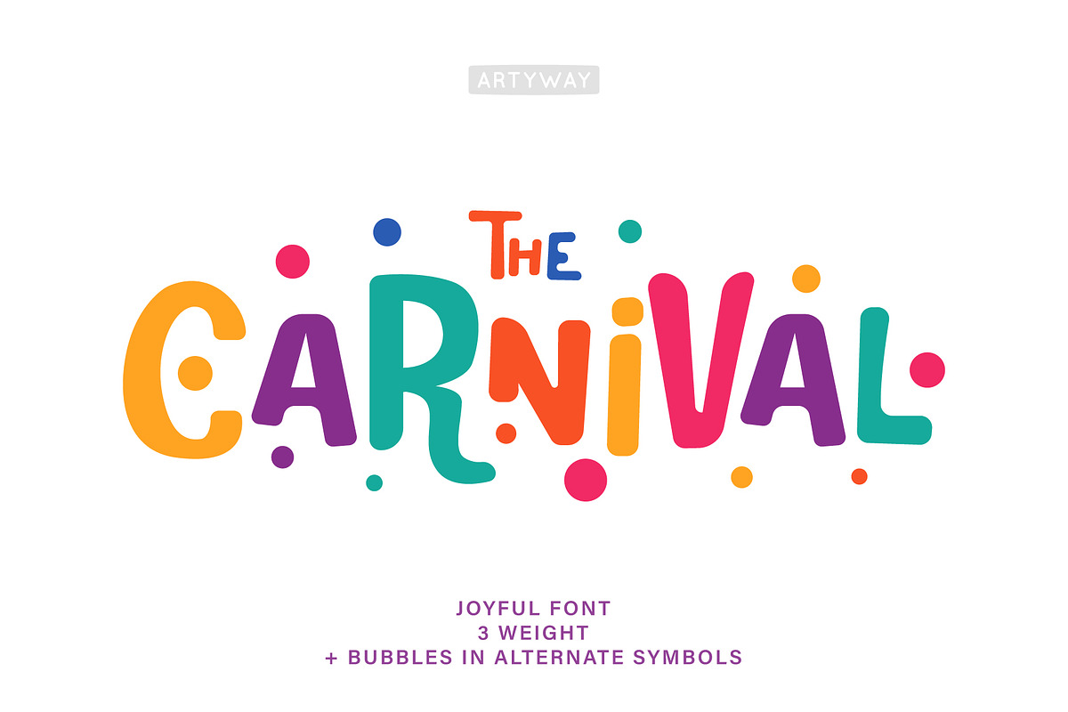 Carnival Headline Font, a Sans Serif Font by artyway (Photo 1 of 7)