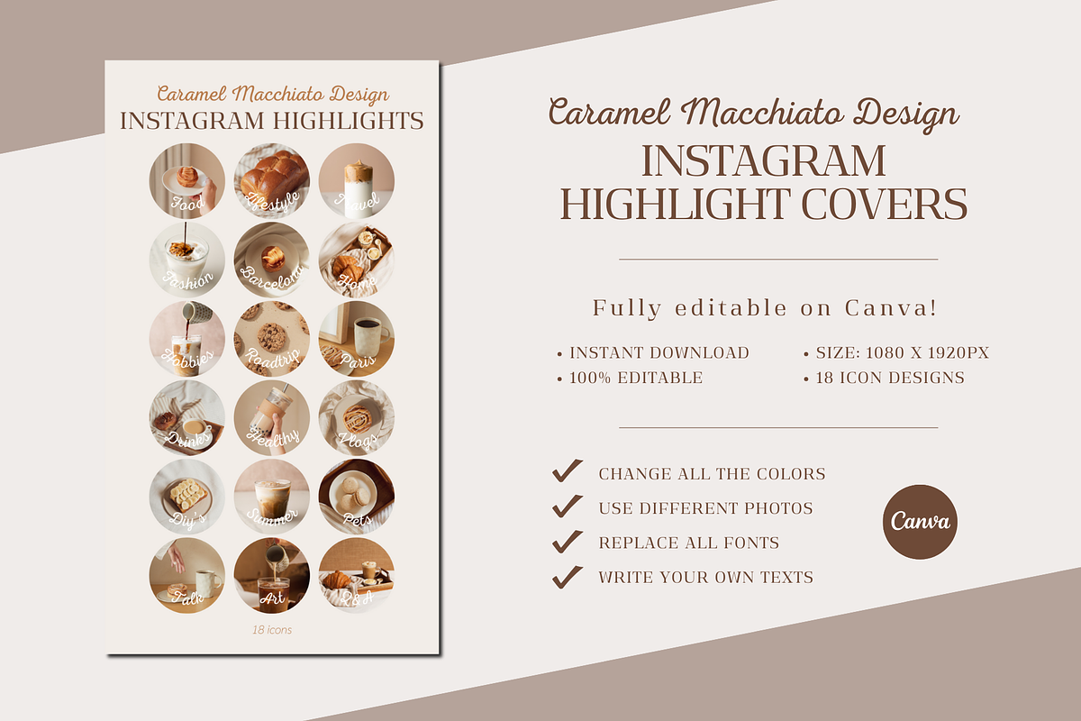 INSTAGRAM HIGHLIGHT COVERS, a Social Media Template by The Little Lily Studio (Photo 5 of 5)