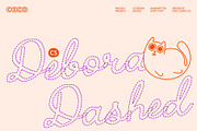 CS Debora Dashed, a Script Font by Craft Supply Co. (Thumbnail 1 of 8)