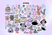 Pastel Goth Halloween creepy bundle, a Seasonal Illustration by Huxmay (Thumbnail 4 of 16)