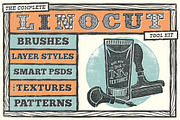 The Complete Linocut Tool Kit, a Layer Style Add-On by The Artifex Forge (Thumbnail 1 of 12)