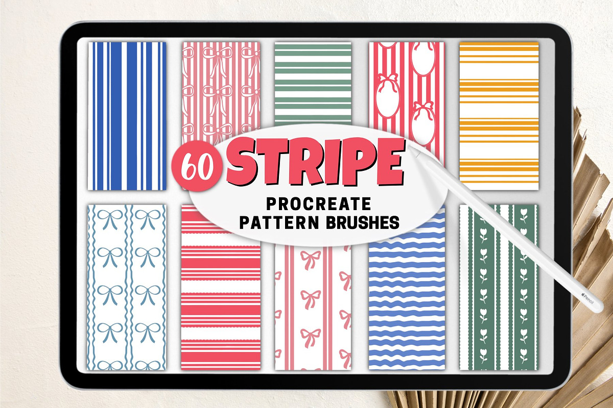 Stripes Procreate Pattern Brushes, a Brush Add-On by Brush Lab (Photo 10 of 10)