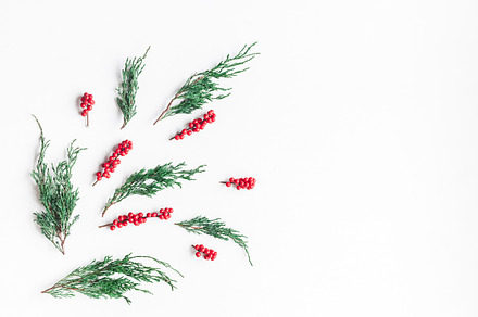 Christmas composition flat lay stock photo containing christmas and xmas, a Holiday Photo by Flaffy