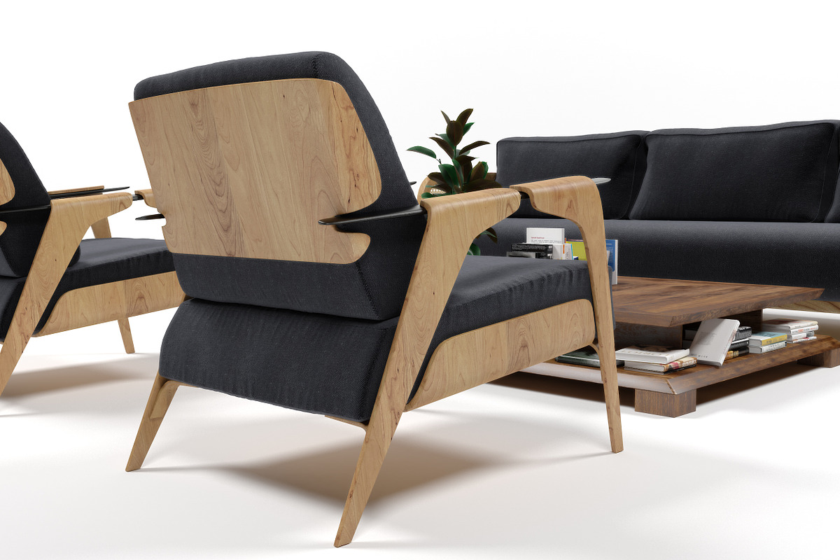 Furniture set 1102, a Furniture 3D Model by inDahouze (Photo 6 of 9)
