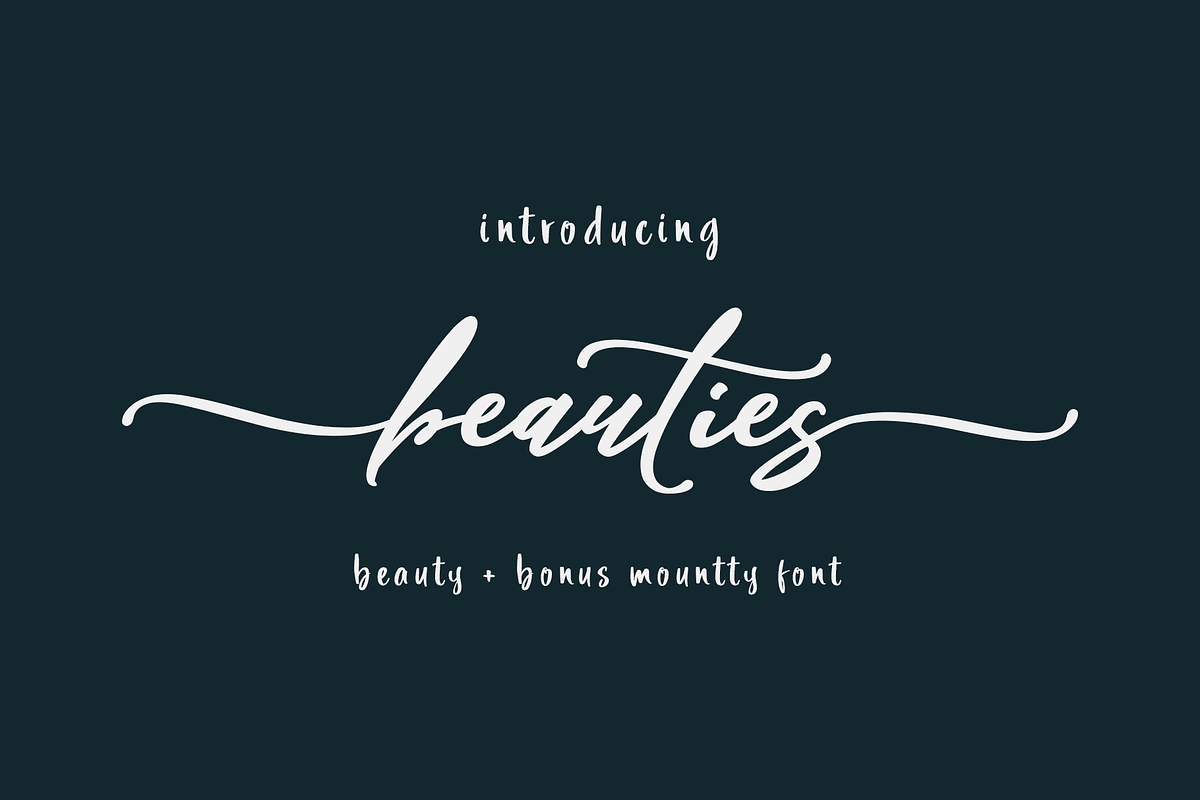 Beauties (Bonus), a Script Font by Meutuwah (Photo 7 of 7)
