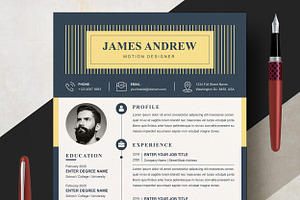 Resume Template, Professional Modern