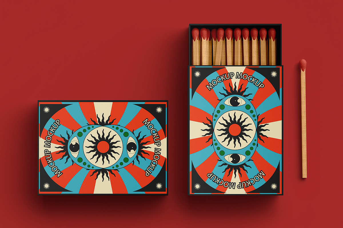 Match Box Mockup Set, a Packaging Mockup by ForgeDesign (Photo 10 of 10)