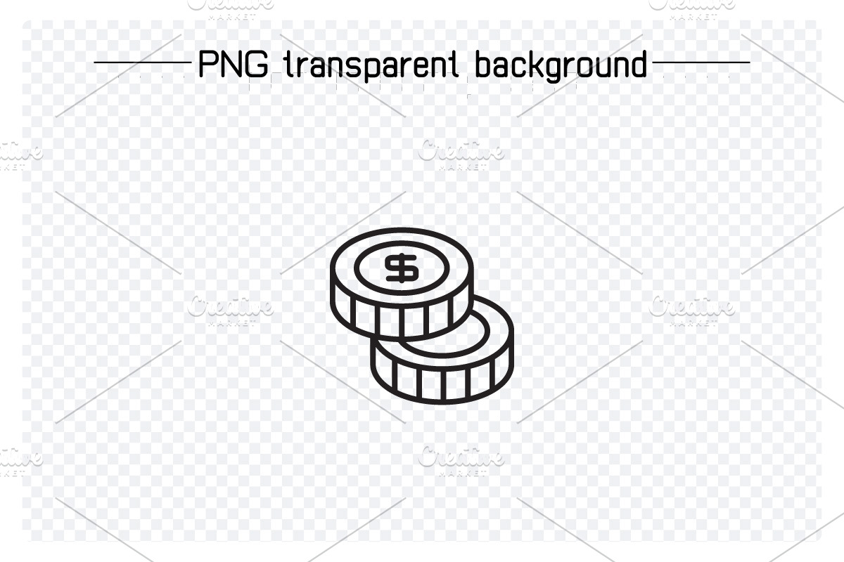 Dollar Money Line Icons Set, an Outline Icon by Designfour (Photo 5 of 7)