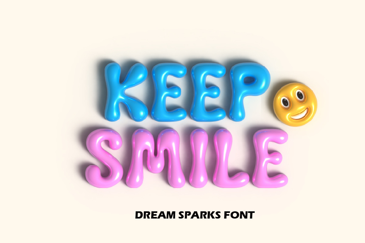 Dream Sparks - Bubble Display Font, a Handwritten Font by Typebae (Photo 4 of 8)