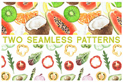 Watercolor clipart Vegan Mix summer, a Food Illustration by Vivitta (Thumbnail 5 of 6)