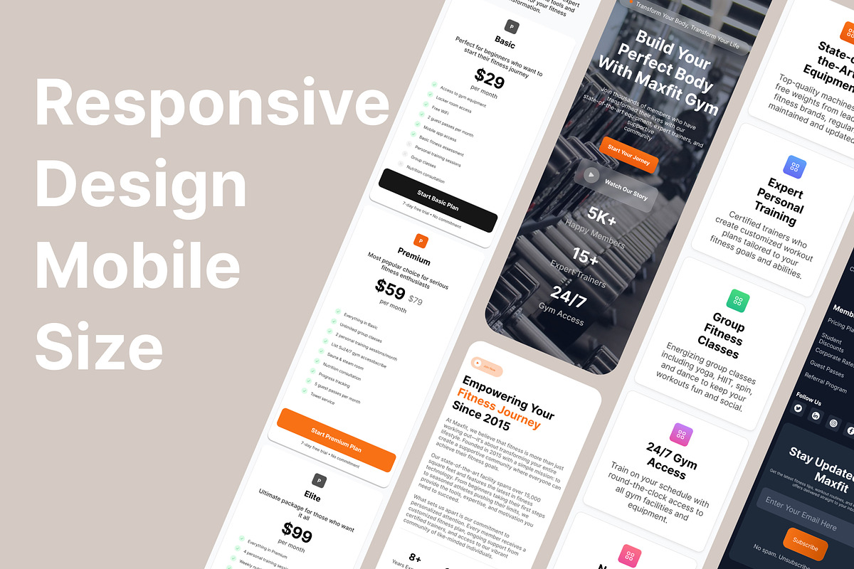 Ui Kit and code Fitness preview 2