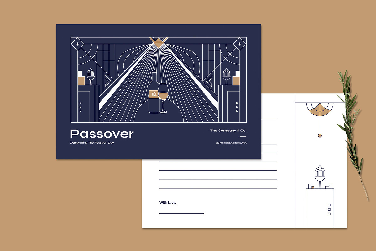 Passover Greeting Card - Art Deco, a Card Template by Neermana (Photo 2 of 4)