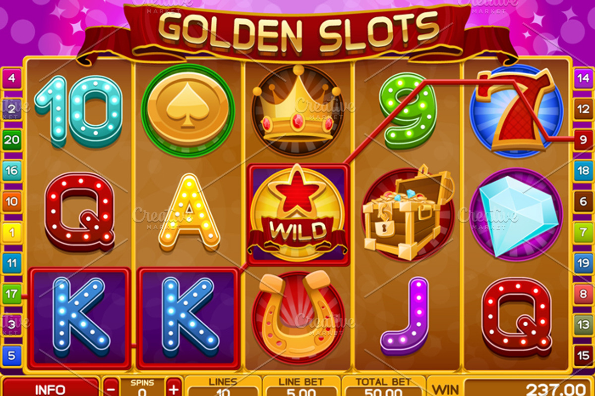 Golden Slots Game Kit, an Illustration by Saranai Store (Photo 7 of 10)