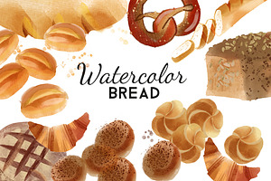 Watercolor bread